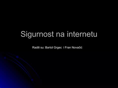 Sigurnost Na Internetu 3 Ppt