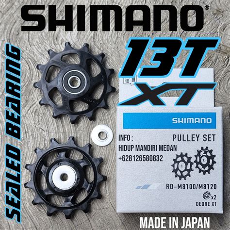 Jual Pulley 13t Shimano Xt Bearing Original M8100 M8120 12 Speed Guide Tension Deore Xt Set