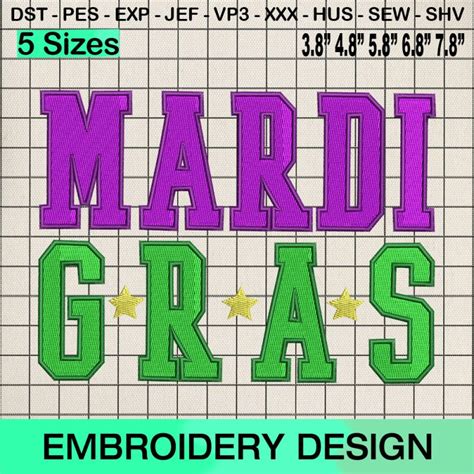 Mardi Gras Embroidery Design New Orleans Machine Embroidery Designs