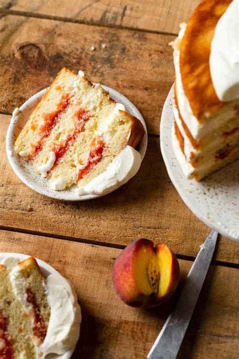 Peaches And Cream Cake Recipe Also The Crumbs Please