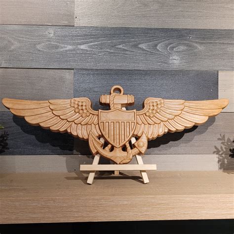 Naval Aviator Wings – 3D Carved Aviator Wings – Wall Hanging ...