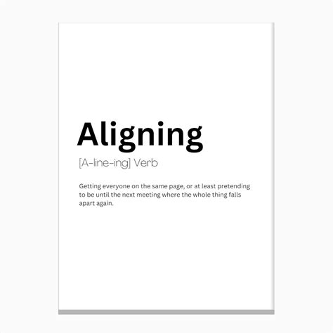 Aligning Definition Meaning Canvas Print by Kaigozen - Fy