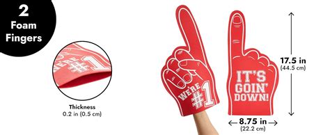 Okuna Outpost 2 Pack Red Foam Fingers 1 Its Goin Down