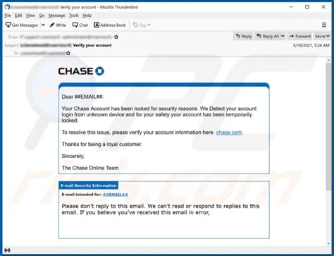 Chase Bank Customers Alert For Phishing Email And Sms Scam