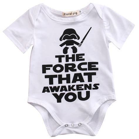 CANIS Baby Boys Clothes Star Wars Newborn Infant Baby Boy Warrior Bodysuit Letter Printed ...