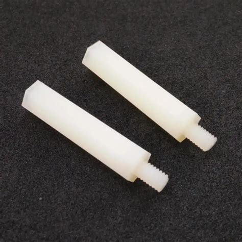 M2 5 M3 M4 White Hex PCB Nylon Plastic Spacer Standoff Male Female