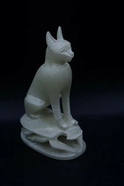 Rare Ancienne Statue Gyptienne De La D Esse Chat Bastet Assis Sur Une