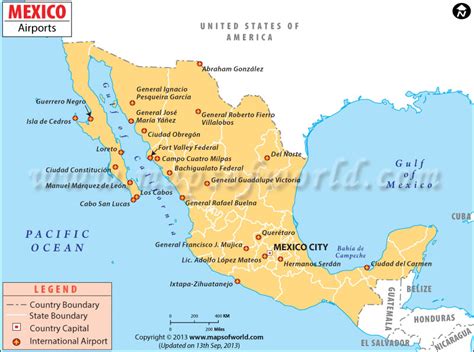 International Airports In Mexico Map