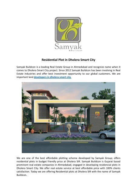 Residential Plot In Dholera Smart City