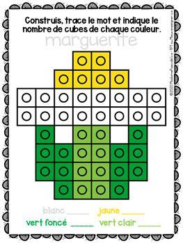 Spring Counting Cubes Activities In French