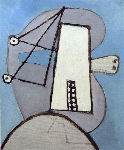 1929 TИte Sur Fond Bleu — Pablo Picasso 1881 1973 Period Of Creation 1919 1930 Figure