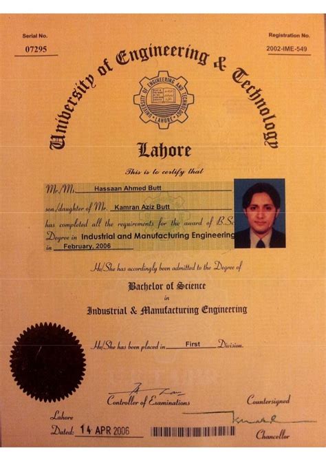 B.E. Industrial & Manufacturing Engineering Degree