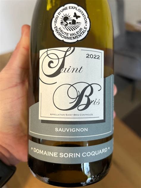 Domaine Sorin Coquard Sauvignon Saint Bris France Burgundy