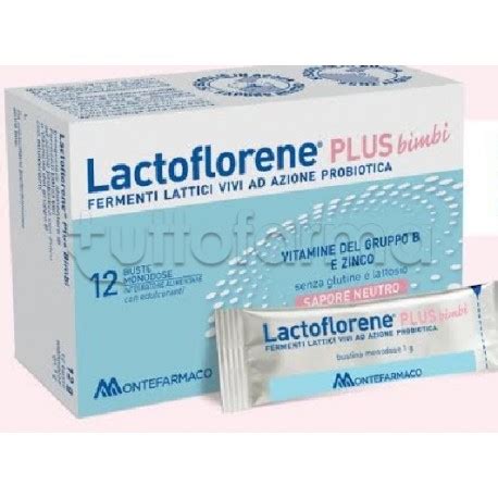 Lactoflorene Plus Bimbi Fermenti Lattici 12 Buste Orosolubili TuttoFarma