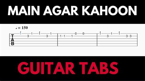 Main Agar Kahoon Guitar Tabs Om Shanti Om Shahrukh Khan Youtube