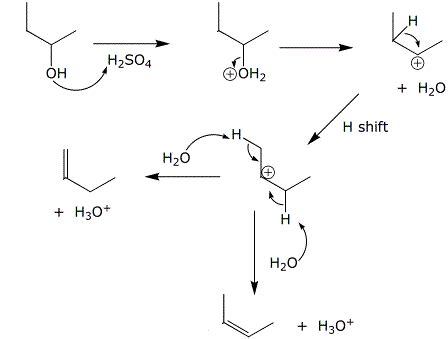 Solved What RCD Matches The Mechanism Of 2 Butanol With H2SO4 And