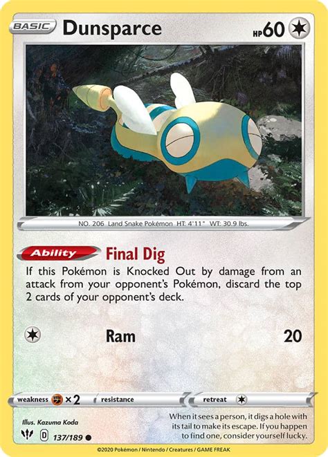 Dunsparce 137 189 Darkness Ablaze