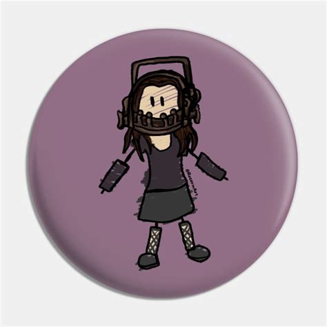 Reverse Bear Trap Amanda Stick Figure - Saw - Pin | TeePublic