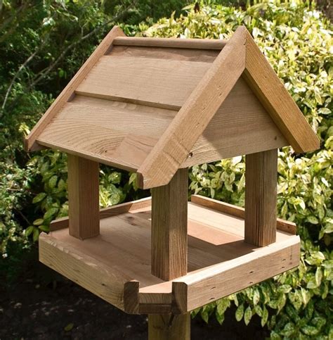 Bisley Wooden Bird Table And Stand The Garden Factory