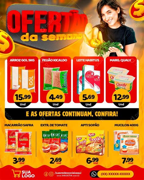 Encarte Ofertão Da Semana Promoções Em Produtos Social Media Psd