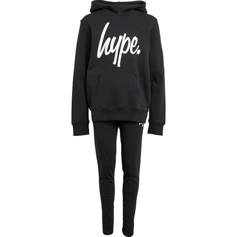 Buy Hype Girls T Shirt Hoodie And Leggings Set Blackblackblack