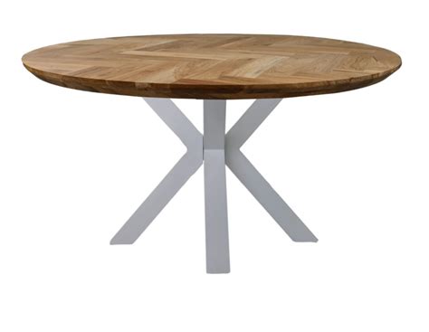 ASN Nature Living Ronde Eettafel Max Visgraat Kopen Shop Eettafels