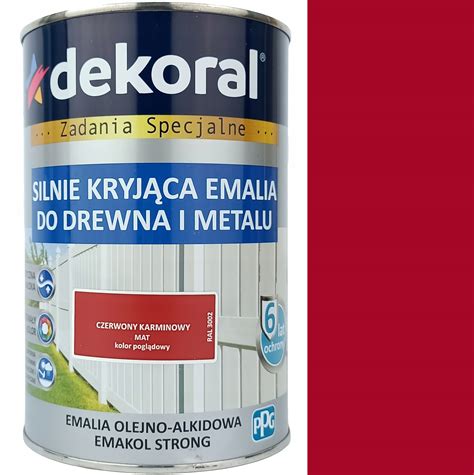 Emakol Do Drewna I Metalu Czerwony Karminowy M Silnie Kryj Ca