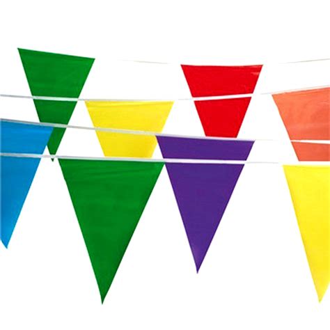 100 Multi Color Flag Pennant Banner Party Decor Birthday Party Garage