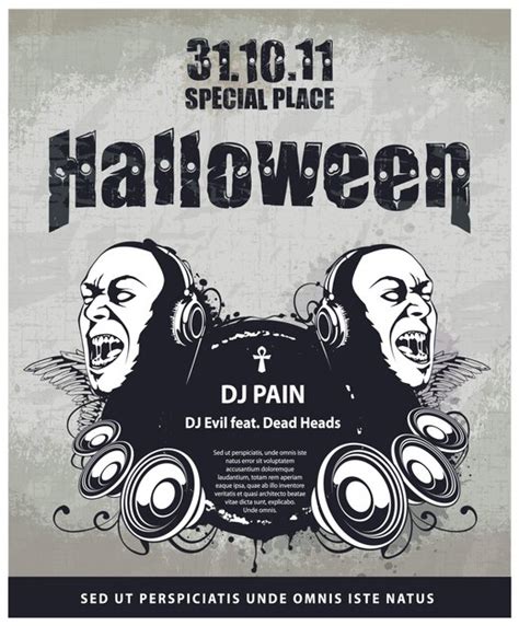 Free Vector | Halloween poster template