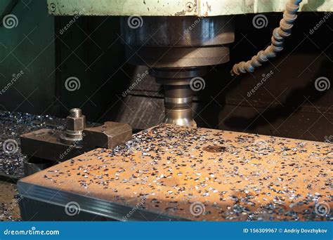 Milling A Metal Plate On A Vertically Milling Machine Chips Are