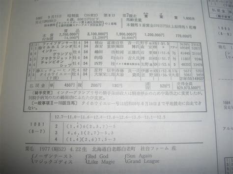 Yahooオークション 1980年 青葉賞 はずれ単勝馬券『 インターグラン