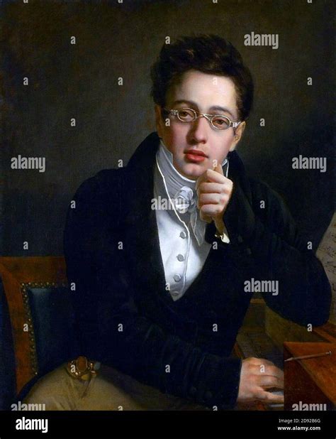 Franz Schubert Portrait Of The Austrian Composer Franz Peter Schubert