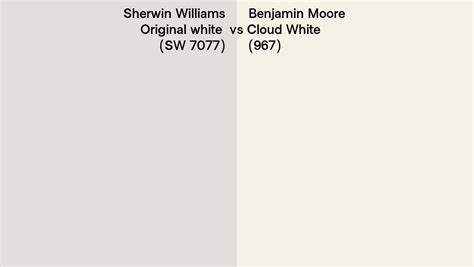 Sherwin Williams Original White Sw 7077 Vs Benjamin Moore Cloud White