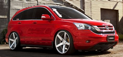 Modified Honda Crv With Vossen Cv3 Wheels 4th Generation Honda Crv Honda Vtec Jdm Honda