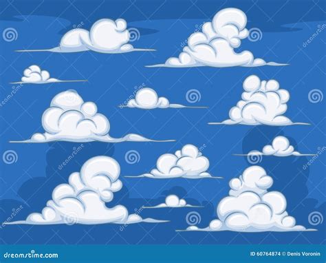 Daytime Cartoon Clouds Stock Vector Illustration Of Cartoon 60764874