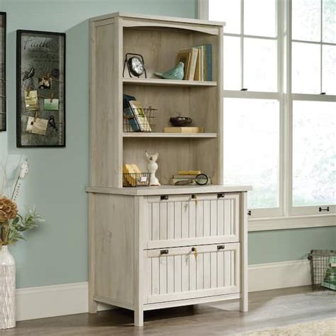 SAUDER Costa Chalked 2 Drawer Chalked Chestnut Engineered Wood 33 In W