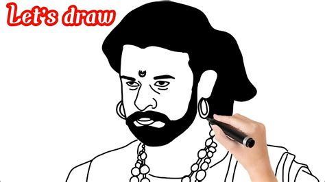 How To Draw Bahubaliprabhasdrawing Step By Step Easy Youtube