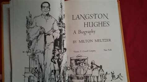 Langston Hughes A Biography By Meltzer Milton Good Library Binding 1968 Betty Mittendorf