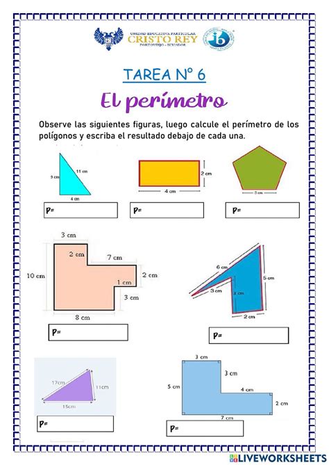 Ejercicios Para Calcular Area Y Perimetro De Poligonos Regulares