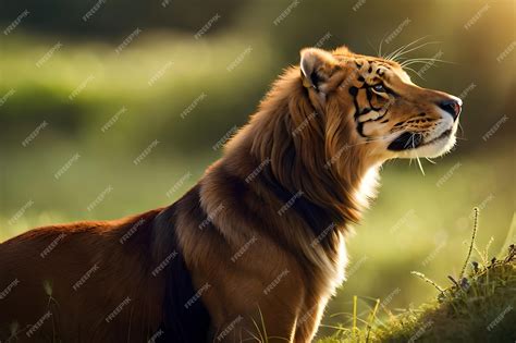 Premium Photo | A tiger in the grass