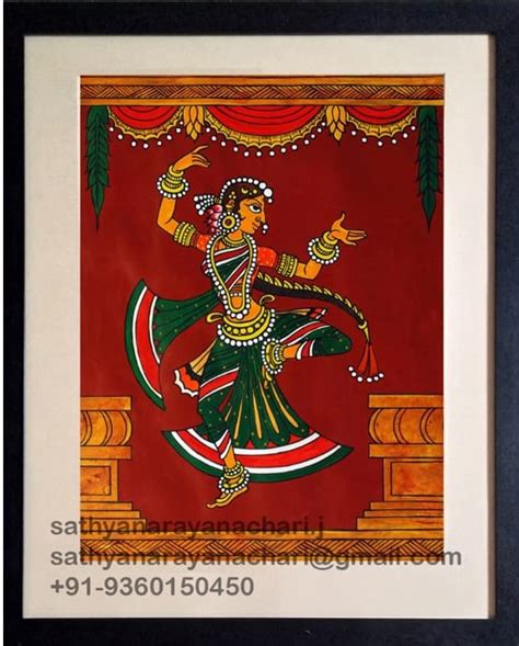 Natyatharagai Indian Art 24 X 30 Including Frame International Indian Folk Art Gallery