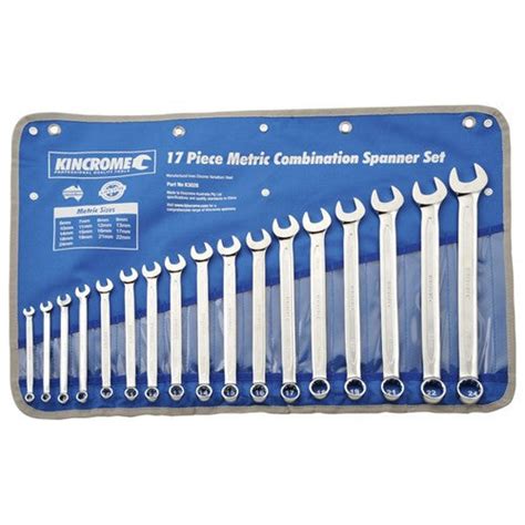 Combination Spanner Set 17 Piece Metric Eandi Tool Supplies