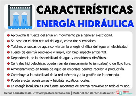 Características de la Energía Hidráulica