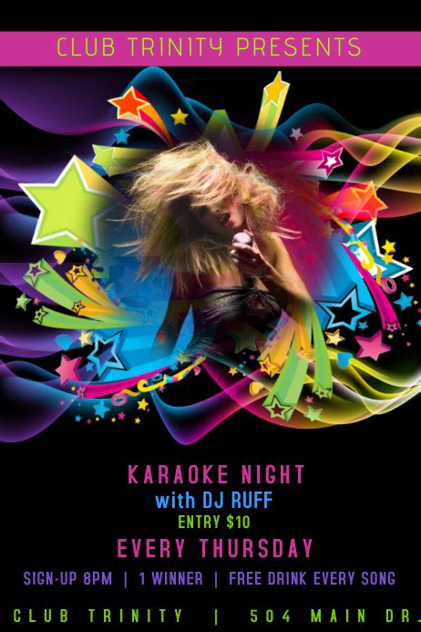 Modèle Dj Club Karaoke Event Flyer Affiche Postermywall