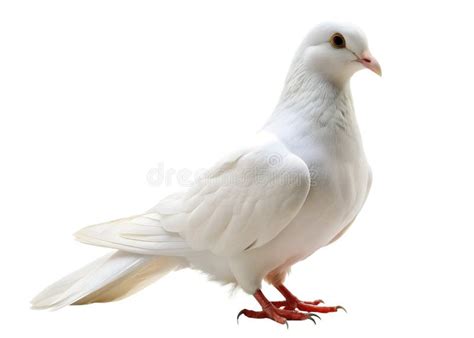 White Dove Isolated Peace Symbol White Pigeon Stock Illustration