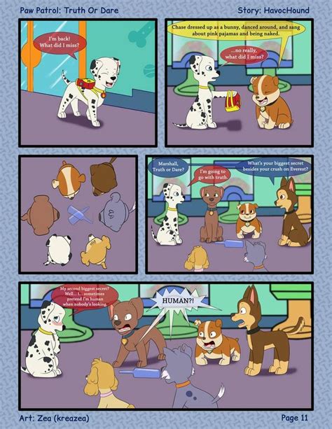 Paw Patrol Comic Truth Or Dare Pg 11 By Kreazea On Deviantart Paw Patrol Paw Patrol Cartoon