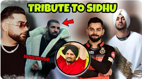 Celebrities Tribute To Sidhu Moose Wala Drake Diljit Dosanjh Virat