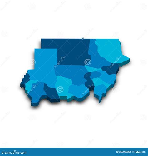 Sudan Political Map of Administrative Divisions Stock Vector ...