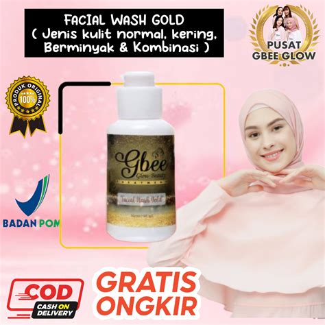 FACIAL WASH GOLD PUSAT GBEE GLOW BEAUTY ORI Lazada Indonesia