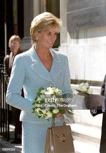 Diana Princess Of Wales Leaving The British Lung Foundation In